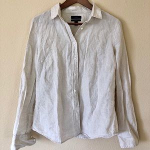 JCrew Perfect Linen Button Up